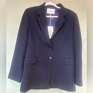 Frame Brand oversized blazer with raw edges